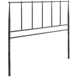 Kiana Queen Metal Stainless Steel Headboard in Brown