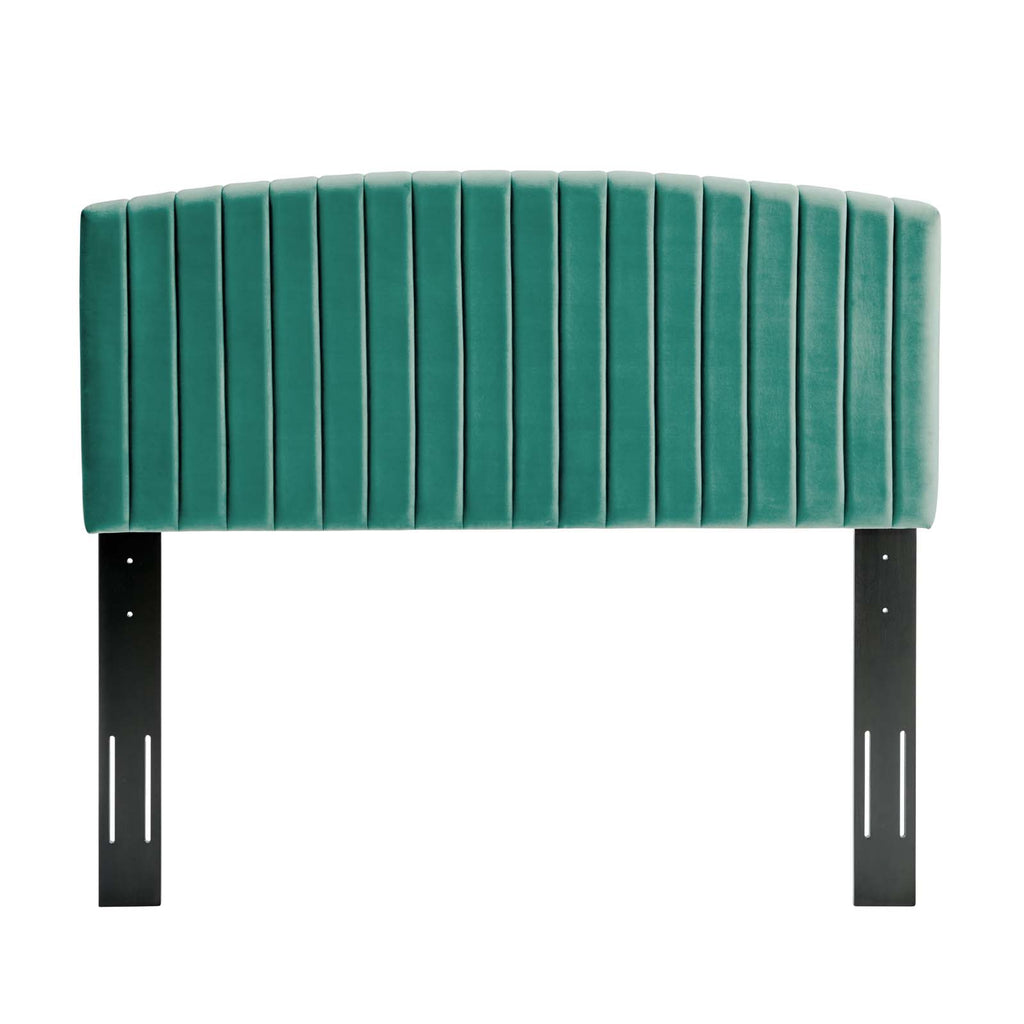 Rebecca Performance Velvet Full / Queen Headboard in Teal