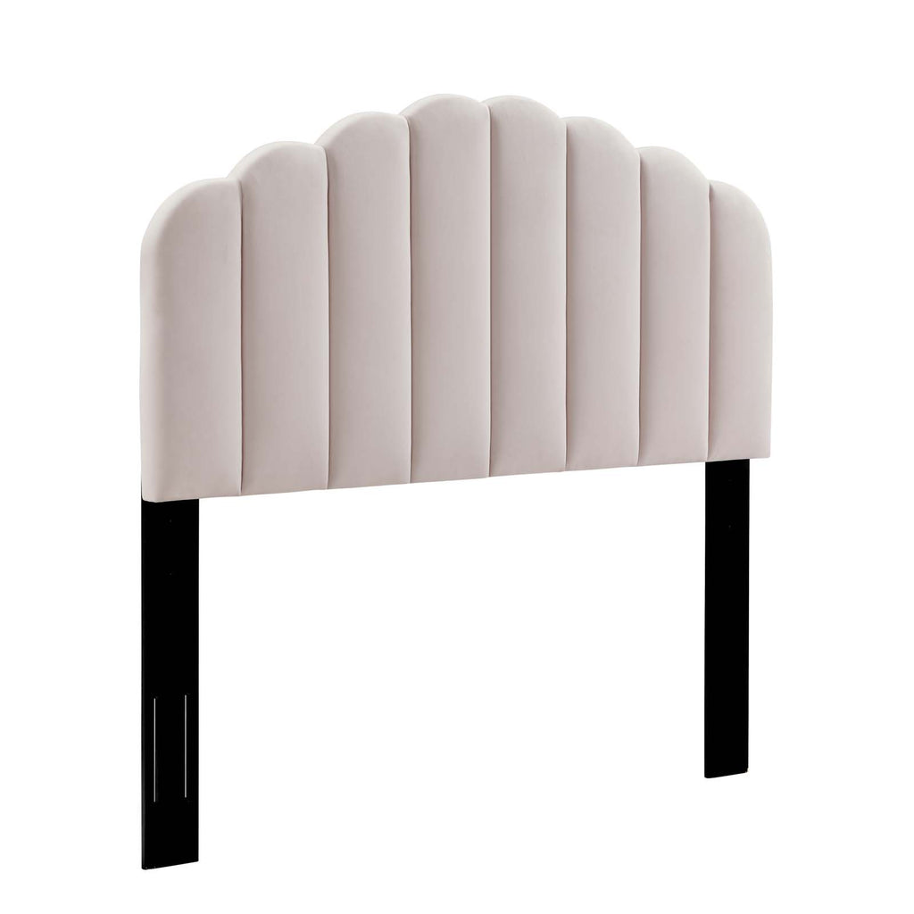 Veronique Twin Performance Velvet Headboard in Pink