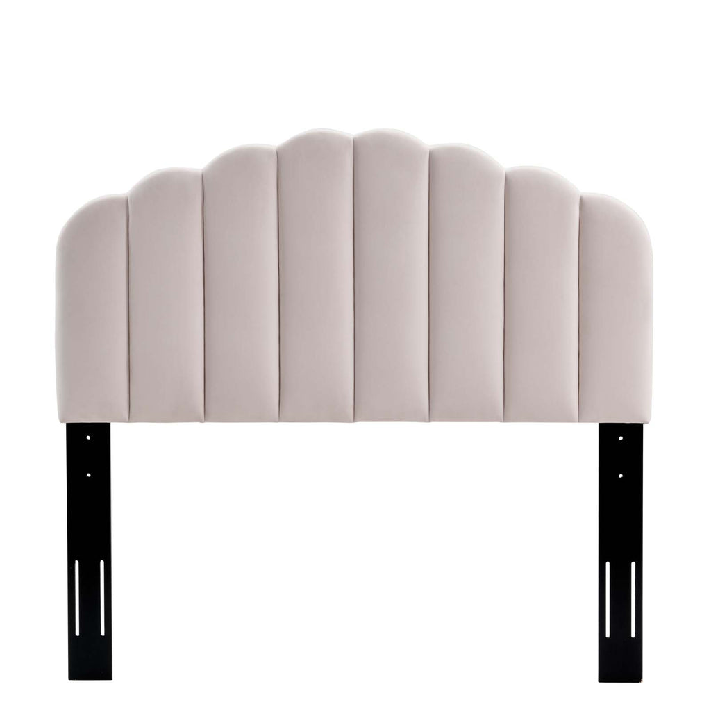 Veronique Twin Performance Velvet Headboard in Pink