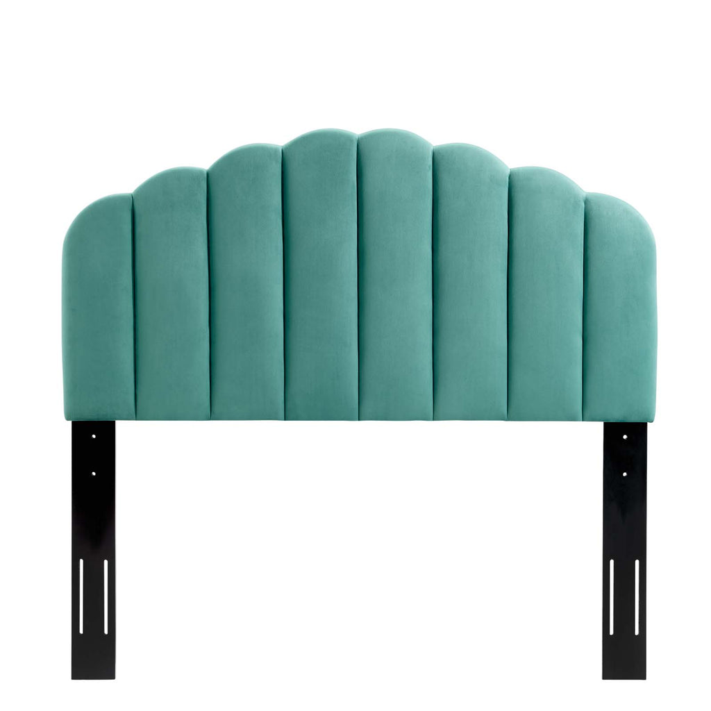 Veronique King/California King Performance Velvet Headboard in Teal