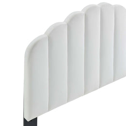 Veronique King/California King Performance Velvet Headboard in White