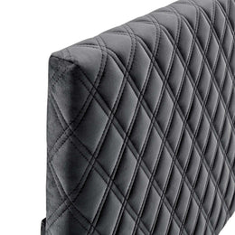 Angela Twin Performance Velvet Headboard in Charcoal