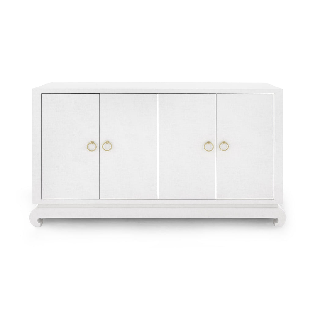 Meredith 4-Door Cabinet - Chiffon White