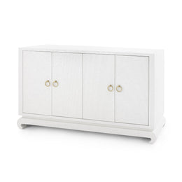 Meredith 4-Door Cabinet - Chiffon White