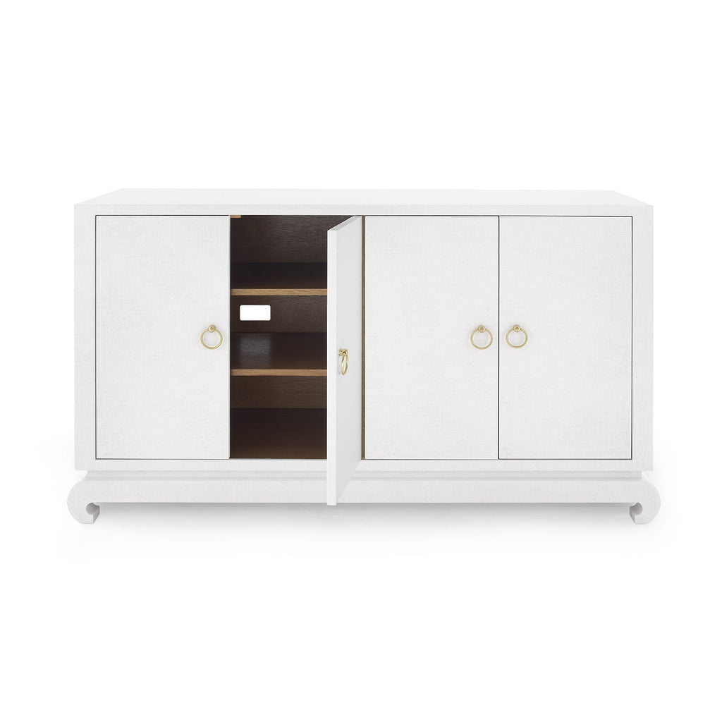 Meredith 4-Door Cabinet - Chiffon White