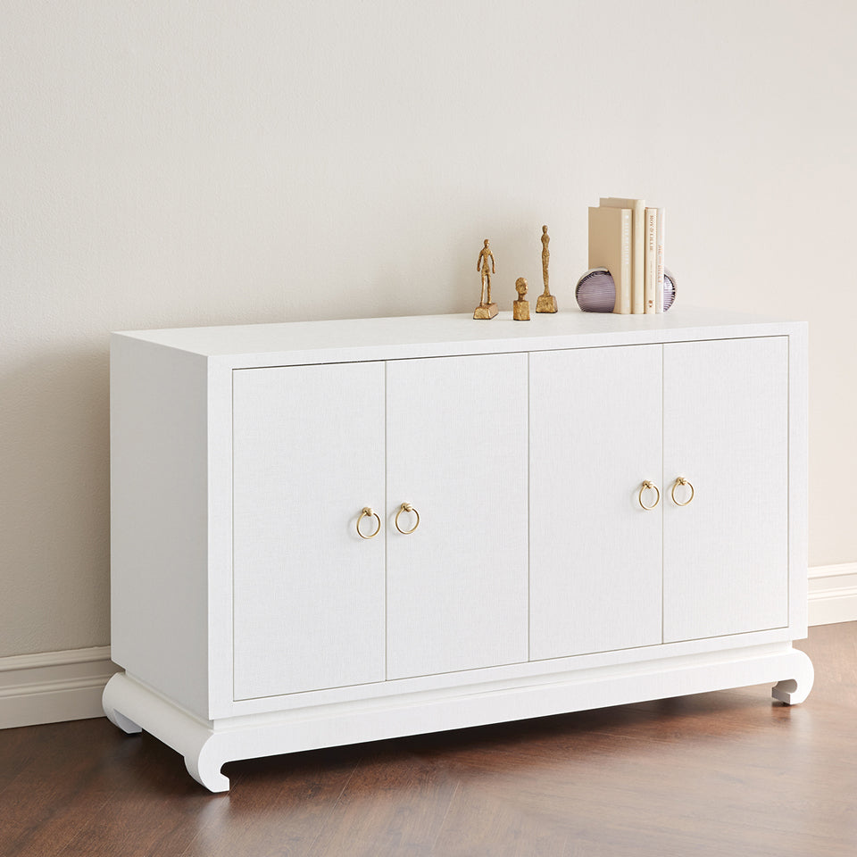 Meredith 4-Door Cabinet - Chiffon White