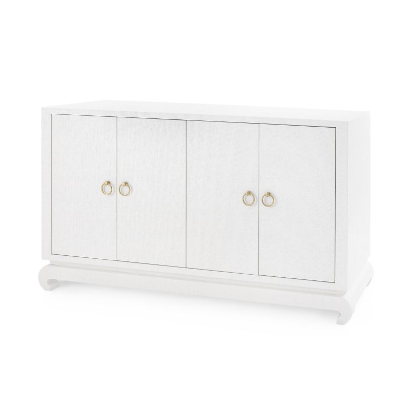 Meredith 4-Door Cabinet - Chiffon White