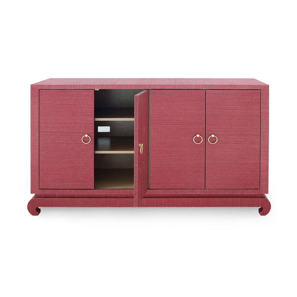 Meredith 4-Door Cabinet - Red