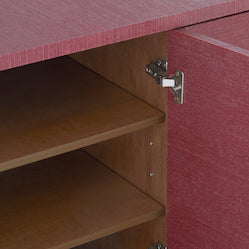 Meredith 4-Door Cabinet - Red