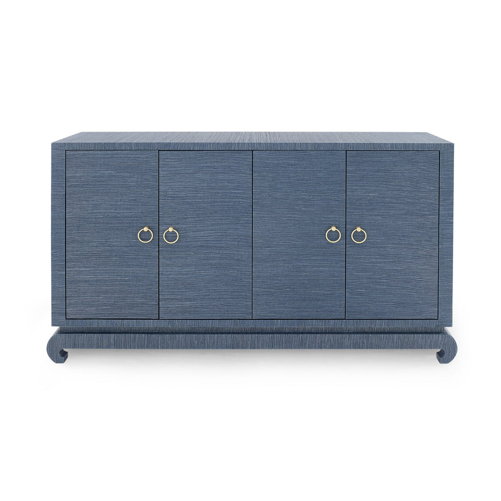 Meredith 4-Door Cabinet - Navy Blue