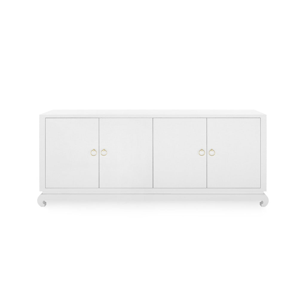 Meredith Extra Large 4-Door Cabinet - Chiffon White