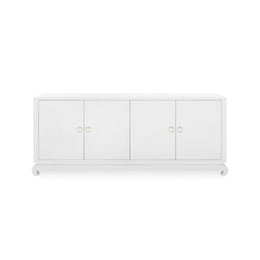 Meredith Extra Large 4-Door Cabinet - Chiffon White