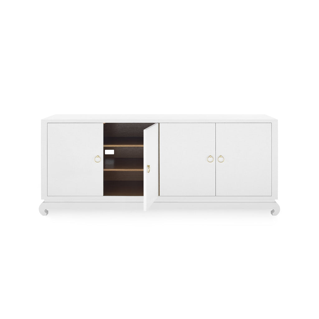 Meredith Extra Large 4-Door Cabinet - Chiffon White