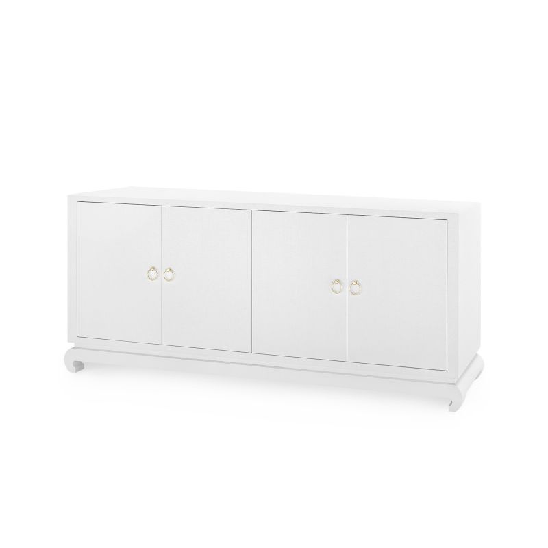 Meredith Extra Large 4-Door Cabinet - Chiffon White