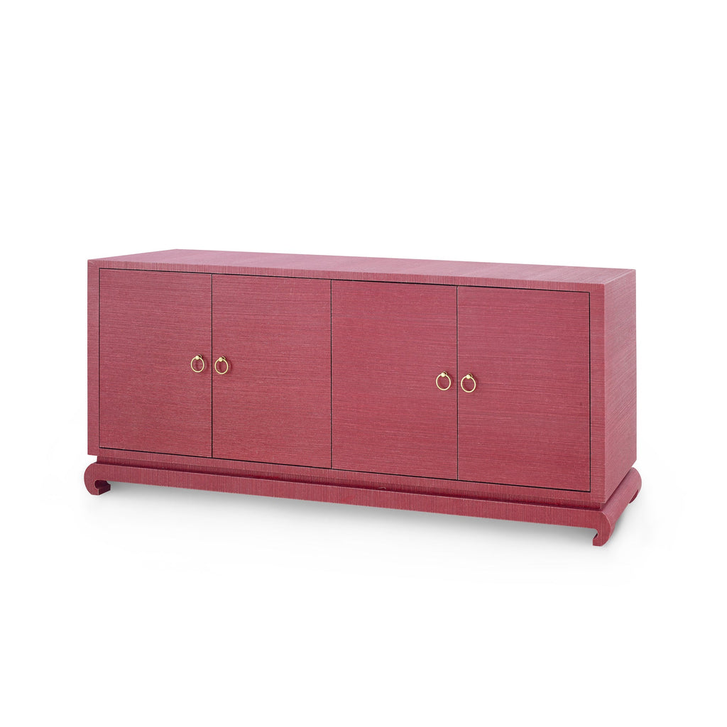 Meredith Extra Large 4-Door Cabinet - Red