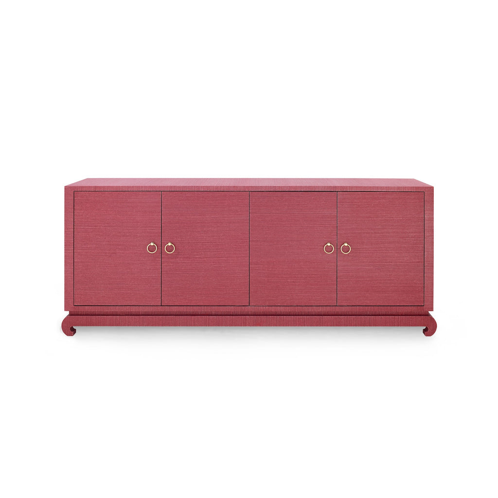 Meredith Extra Large 4-Door Cabinet - Red