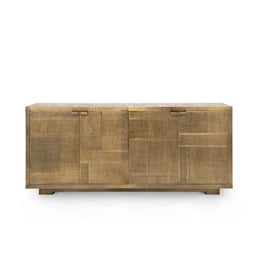 Mark 4-Door Cabinet - Antique Brass