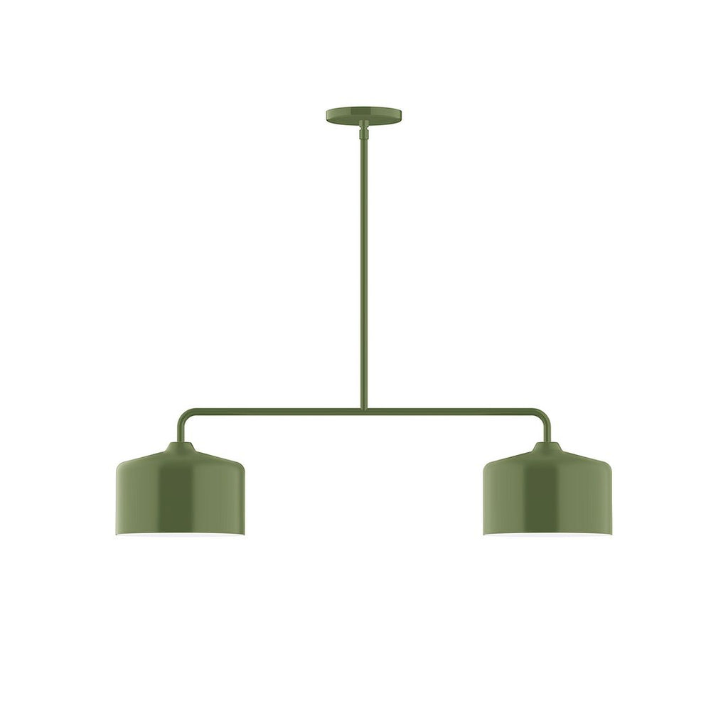 2-Light Axis Linear Pendant, Fern Green - MSG419-22