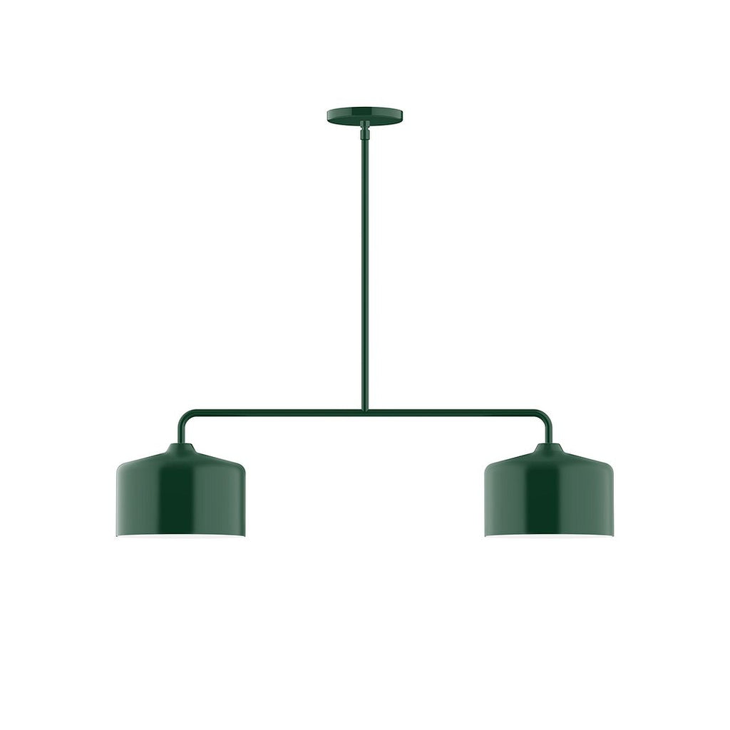 2-Light Axis Linear Pendant, Forest Green - MSG419-42