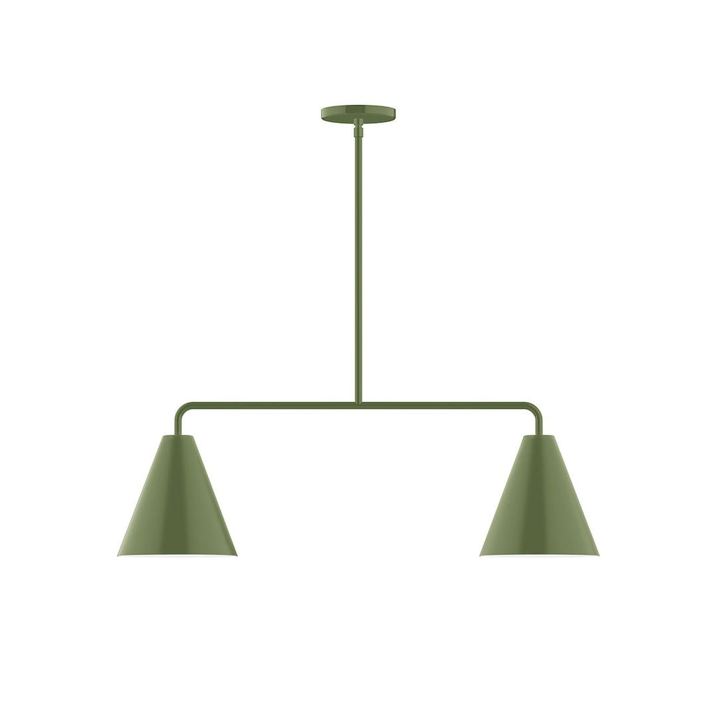 2-Light Axis Linear Pendant, Fern Green - MSG420-22