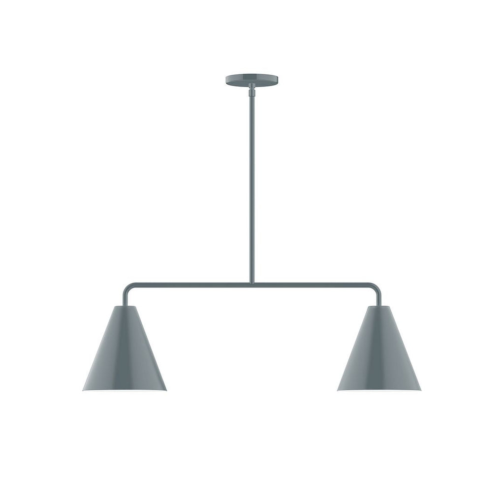 2-Light Axis Linear Pendant, Slate Gray - MSG420-40