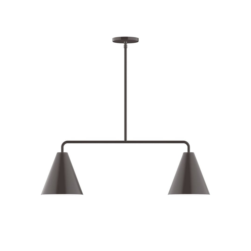 2-Light Axis Linear Pendant, Architectural Bronze - MSG420-51