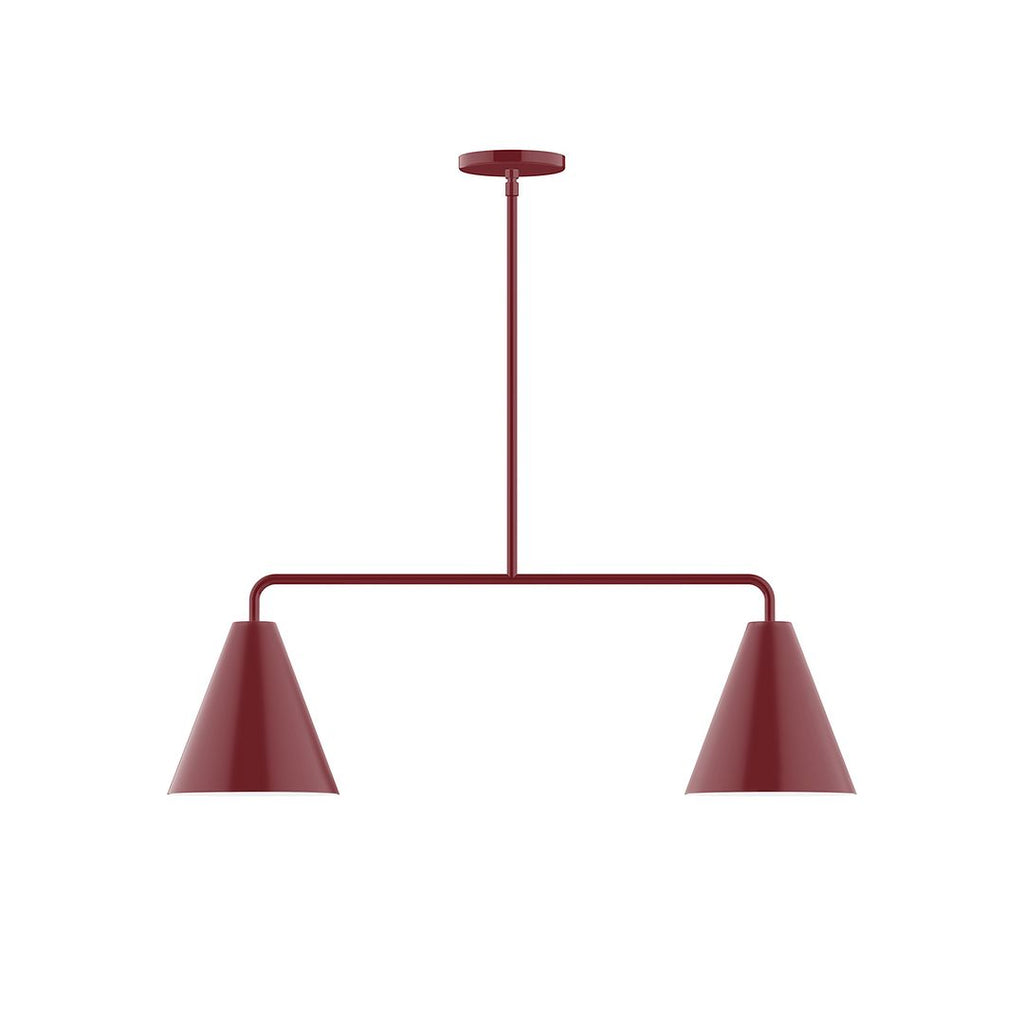 2-Light Axis Linear Pendant, Barn Red - MSG420-55