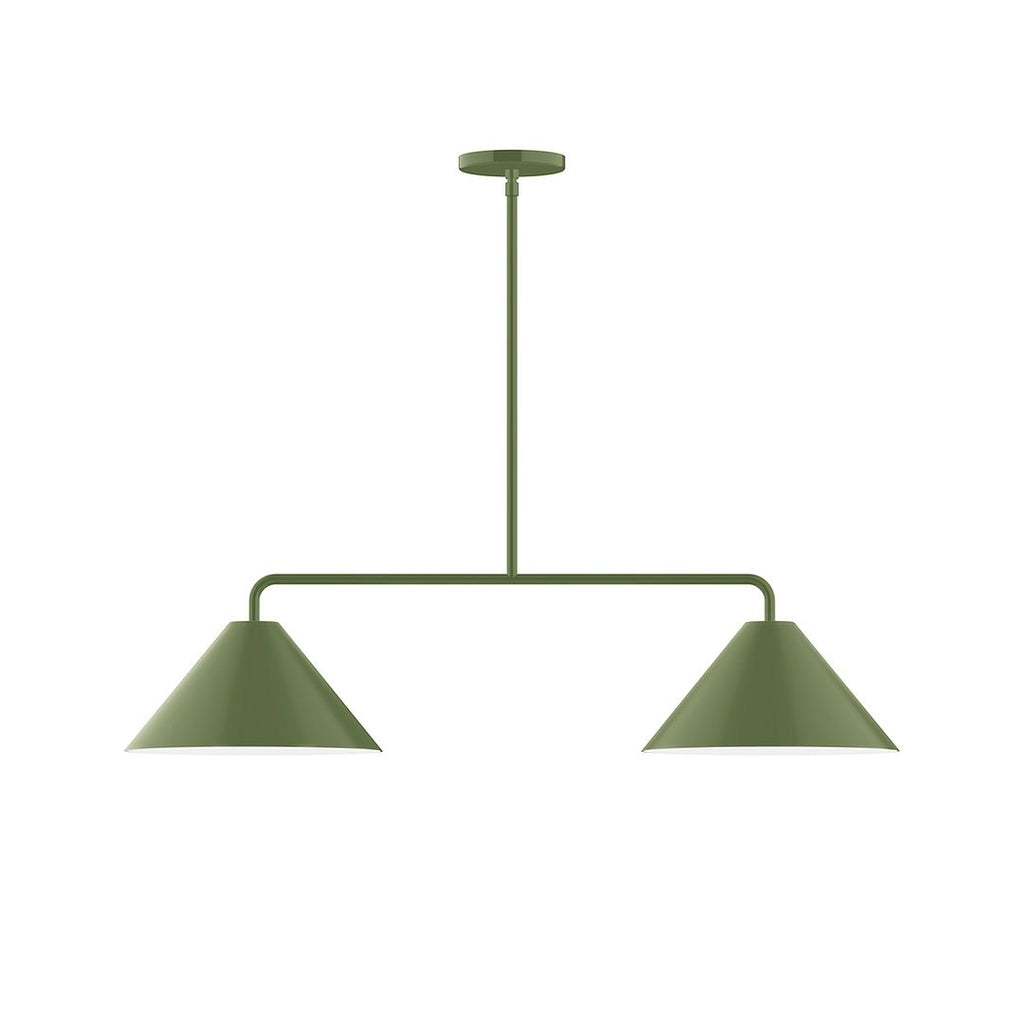 2-Light Axis Linear Pendant, Fern Green - MSG422-22