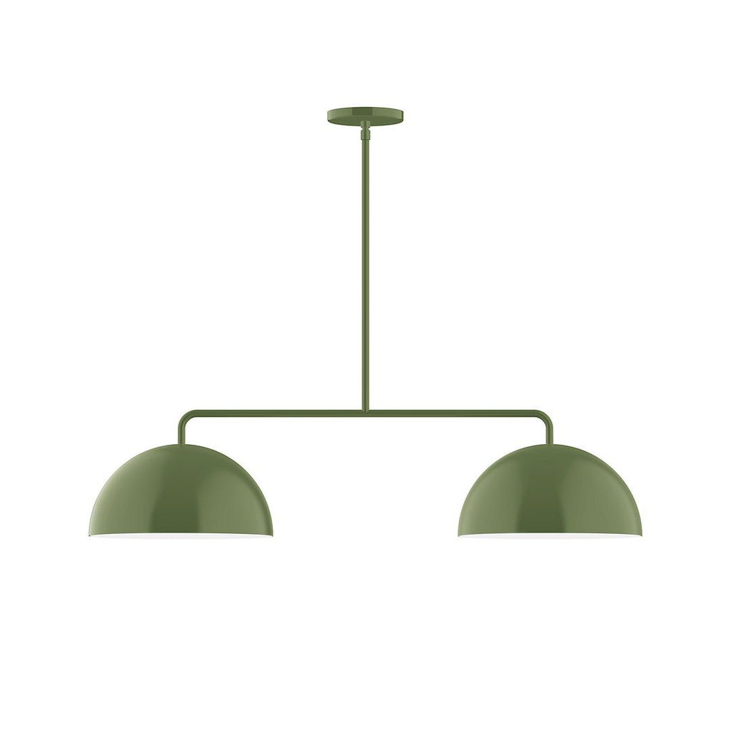 2-Light Axis Linear Pendant, Fern Green - MSG432-22