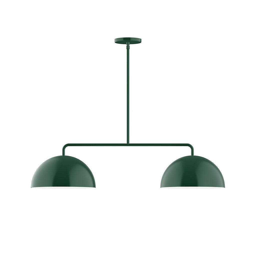 2-Light Axis Linear Pendant, Forest Green - MSG432-42