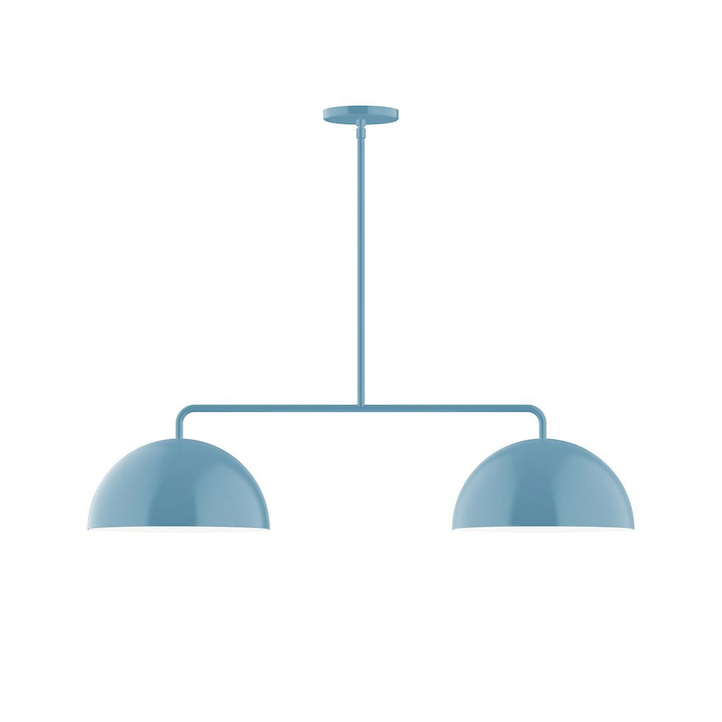 2-Light Axis Linear Pendant, Light Blue - MSG432-54