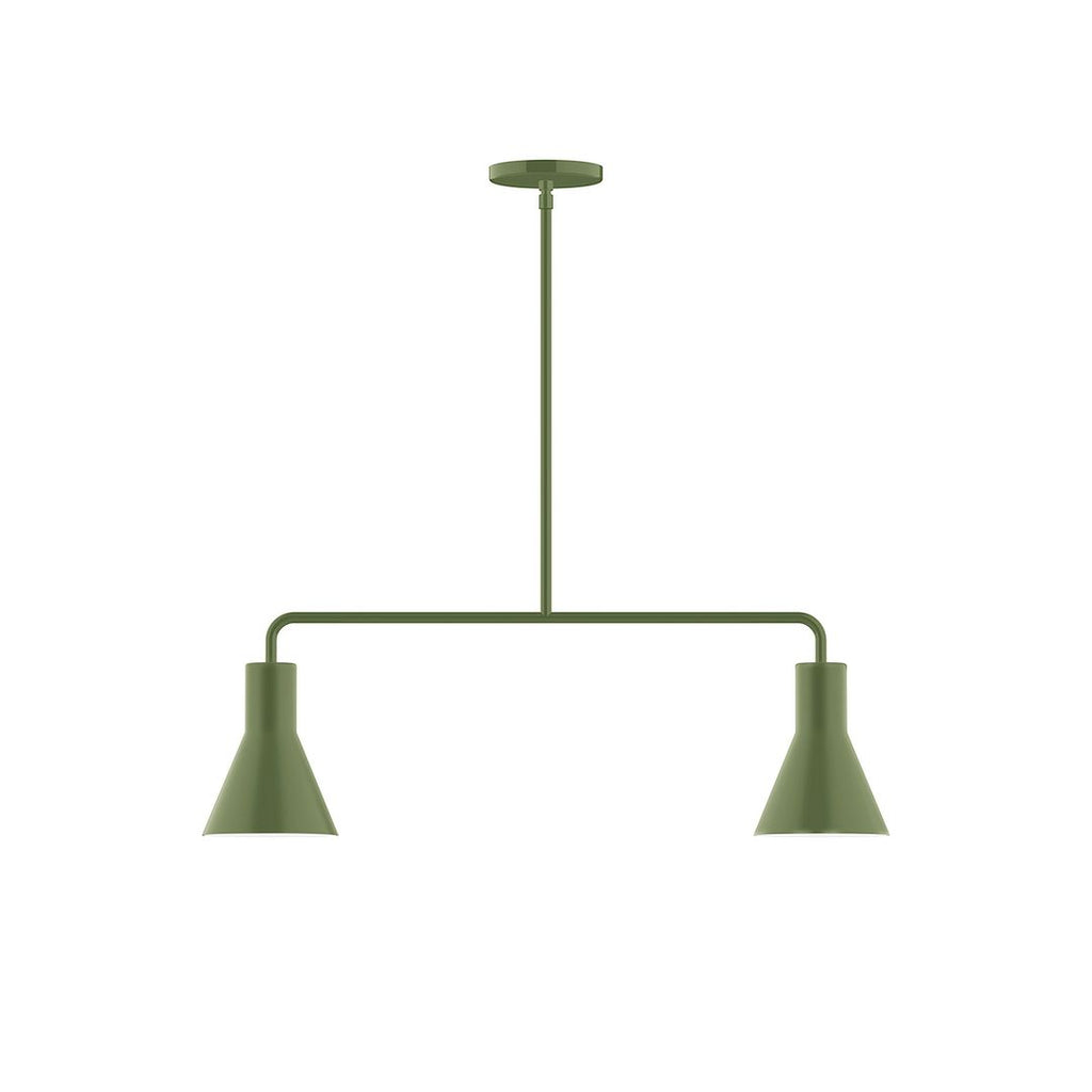 2-Light Axis Linear Pendant, Fern Green - MSG436-22