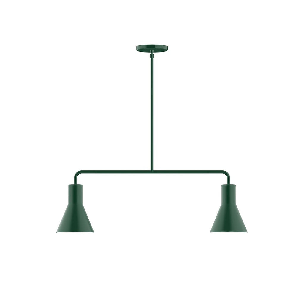 2-Light Axis Linear Pendant, Forest Green - MSG436-42