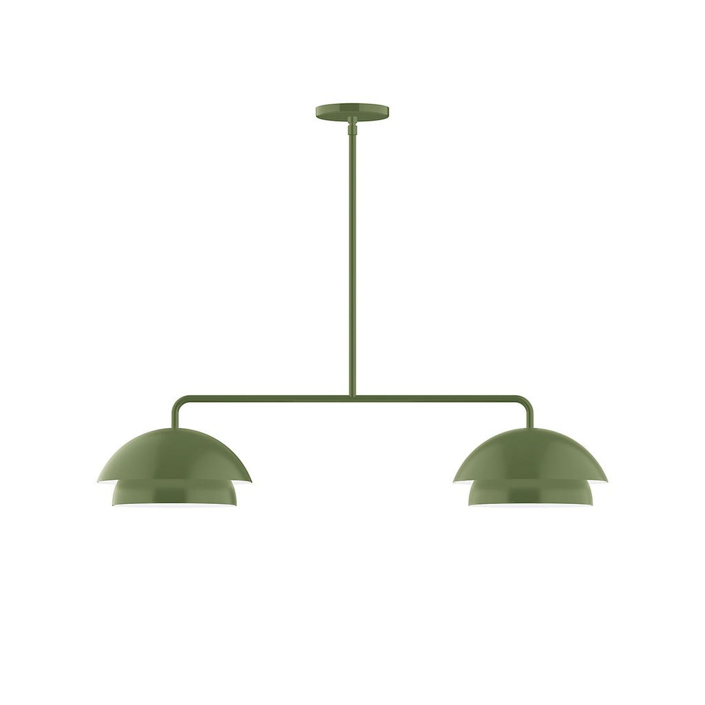 2-Light Axis Linear Pendant, Fern Green - MSGX445-22