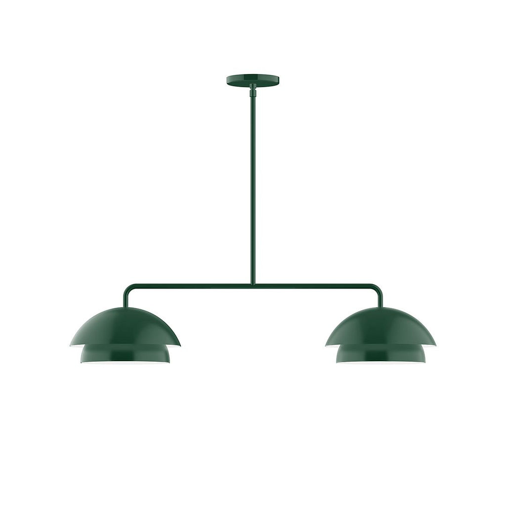 2-Light Axis Linear Pendant, Forest Green - MSGX445-42