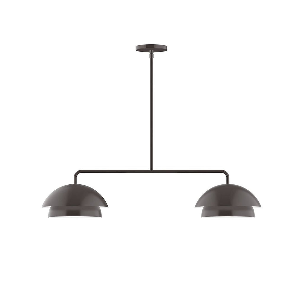 2-Light Axis Linear Pendant, Architectural Bronze - MSGX445-51