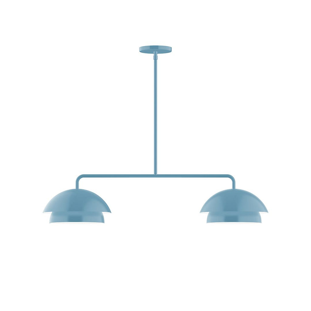 2-Light Axis Linear Pendant, Light Blue - MSGX445-54