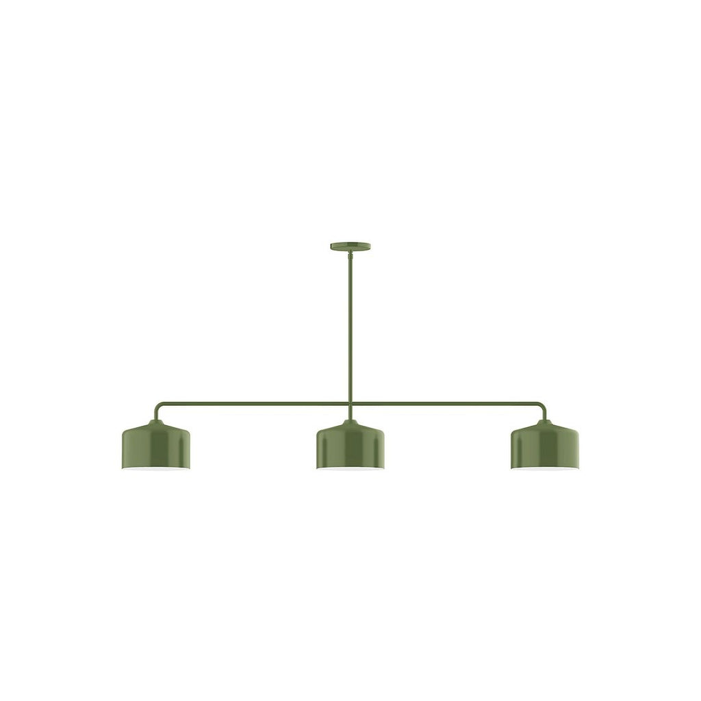 3-Light Axis Linear Pendant, Fern Green - MSN419-22