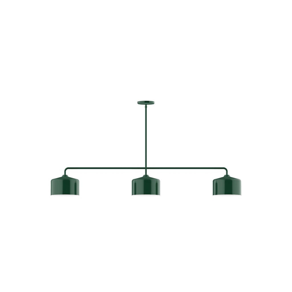 3-Light Axis Linear Pendant, Forest Green - MSN419-42