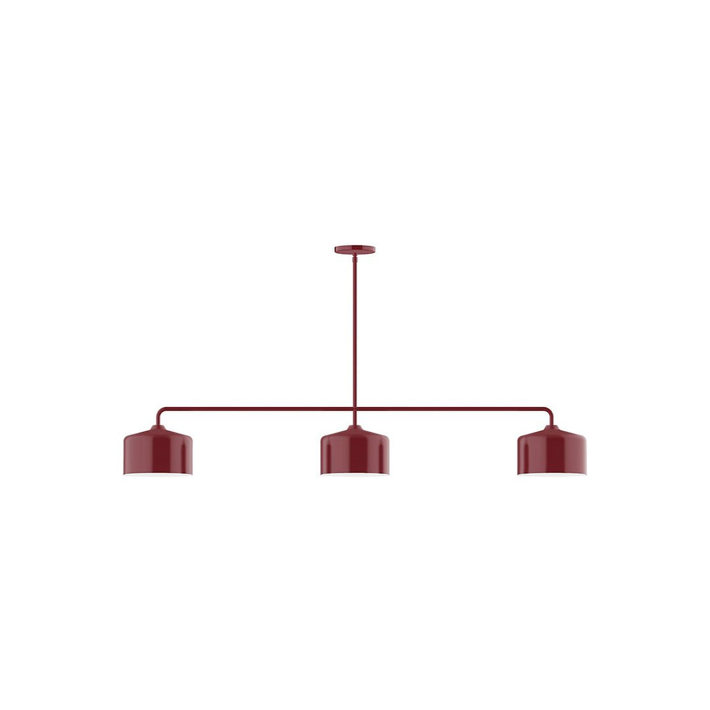 3-Light Axis Linear Pendant, Barn Red - MSN419-55