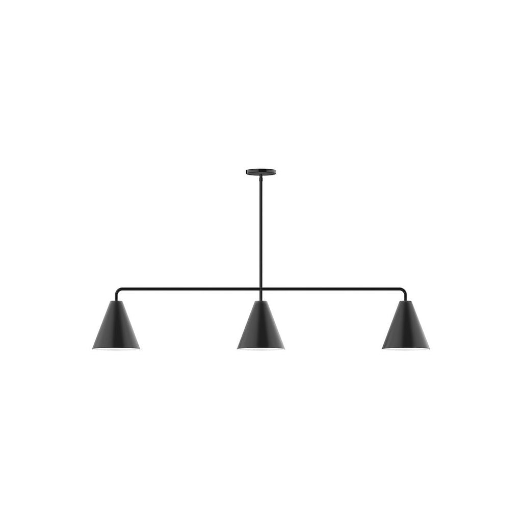 3-Light Axis Linear Pendant, Black - MSN420-41