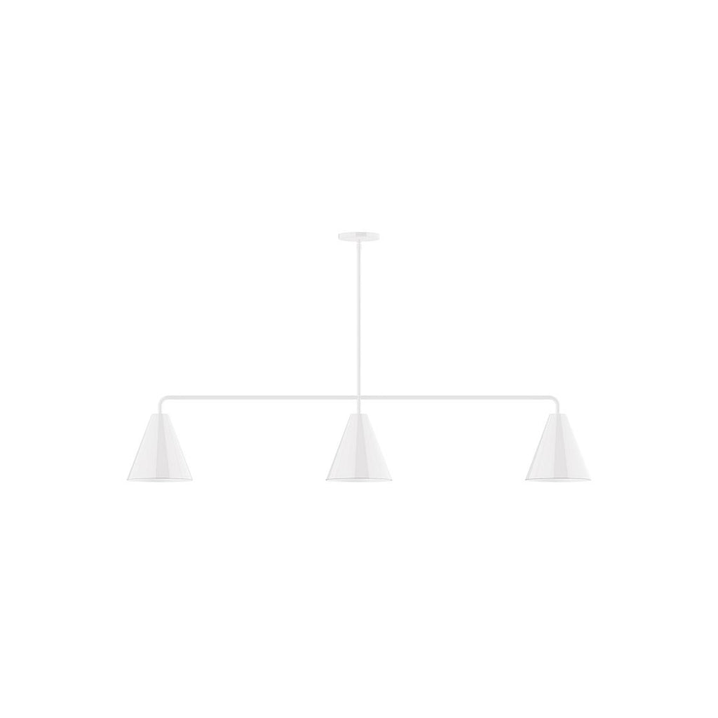 3-Light Axis Linear Pendant, White - MSN420-44