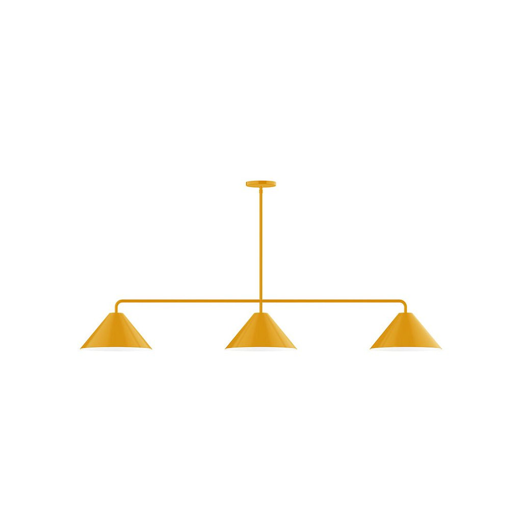 3-Light Axis Linear Pendant, Bright Yellow - MSN422-21