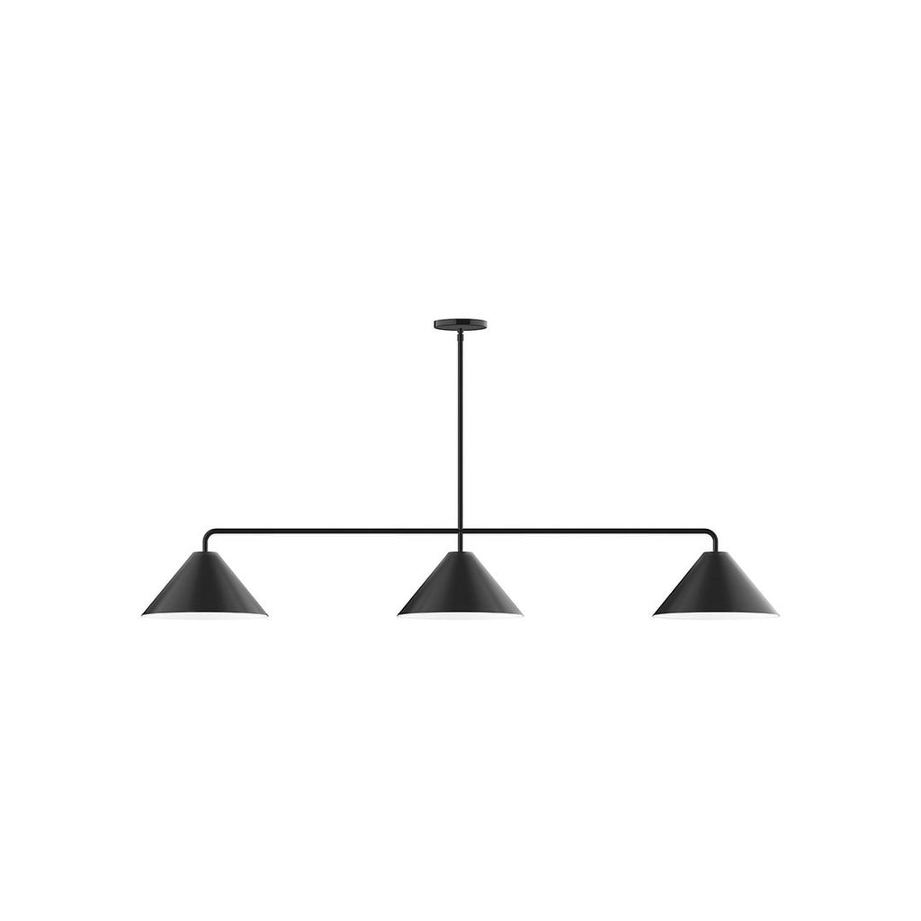 3-Light Axis Linear Pendant, Black - MSN422-41