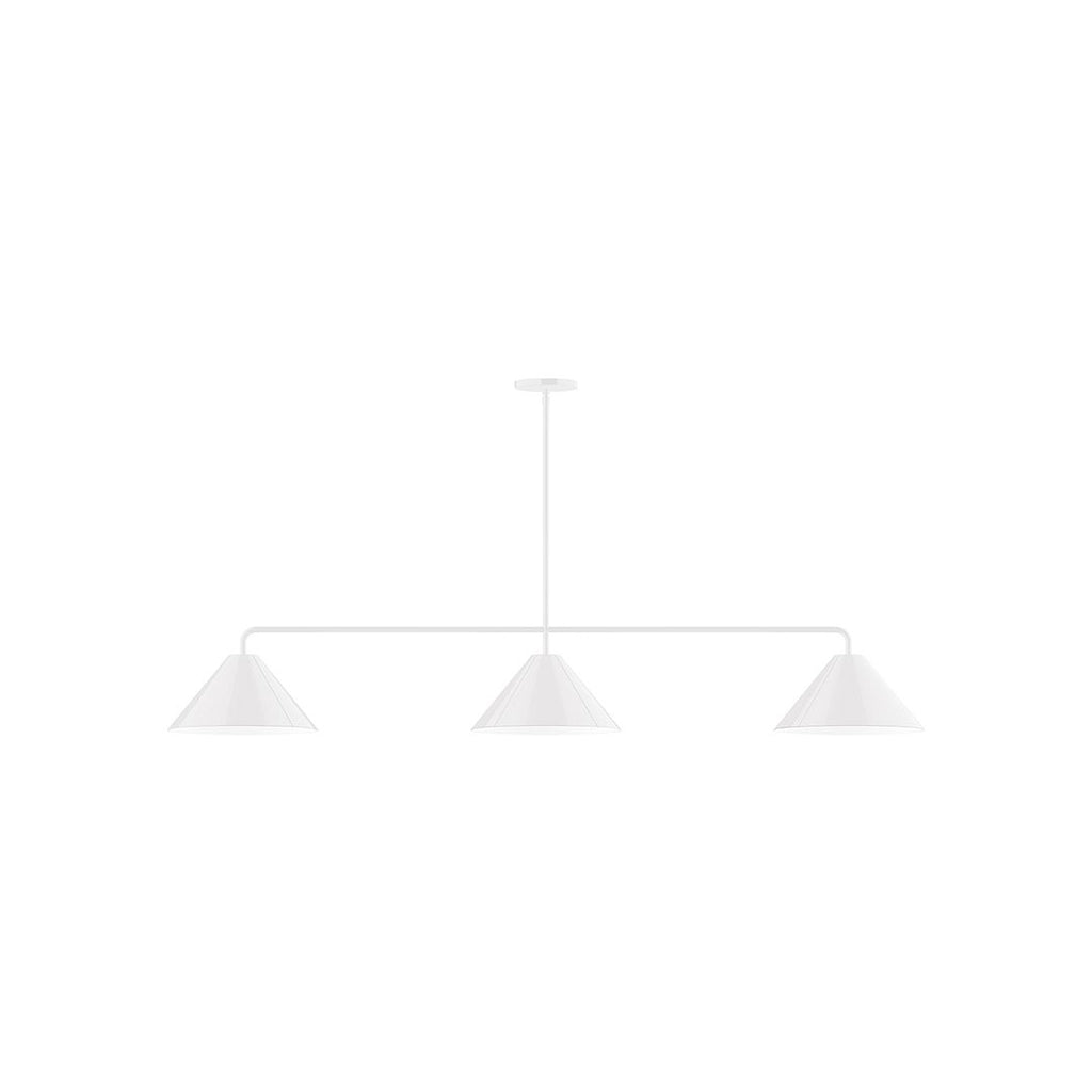 3-Light Axis Linear Pendant, White - MSN422-44