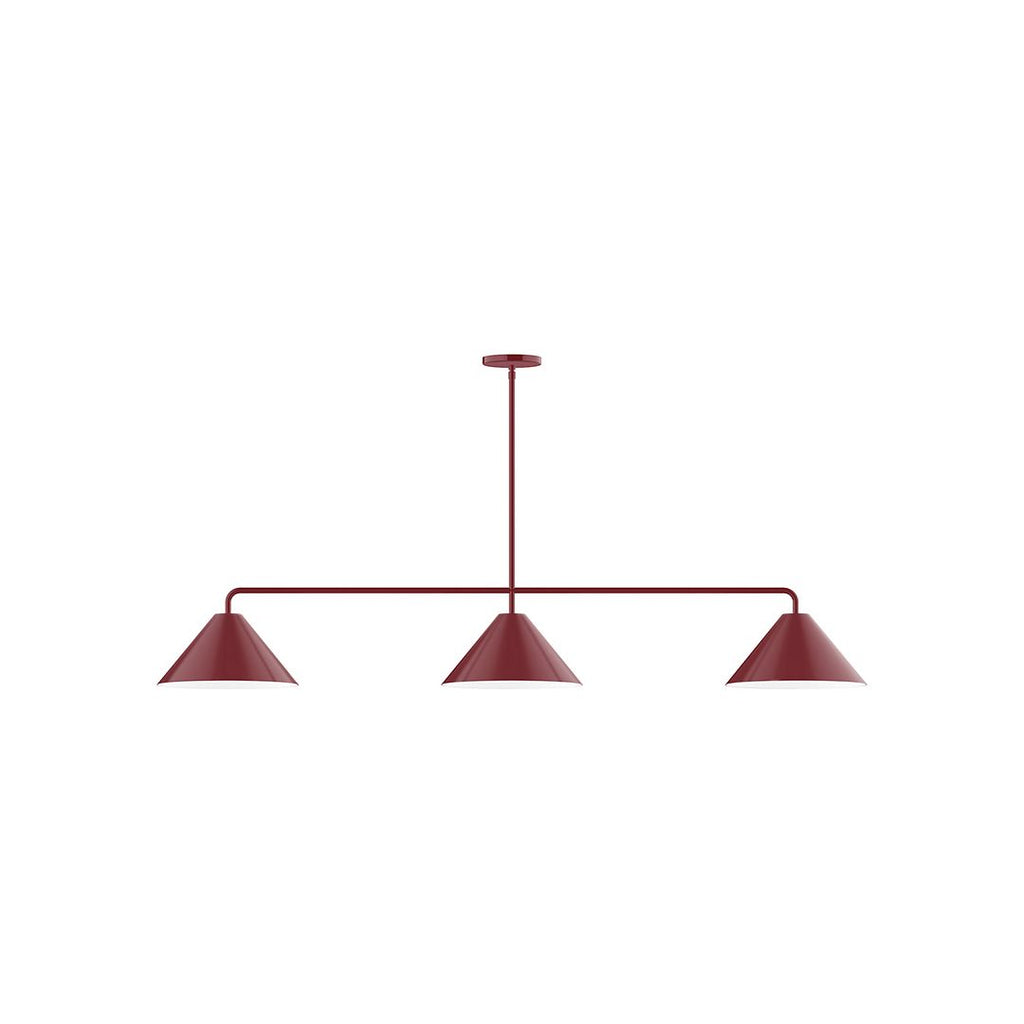 3-Light Axis Linear Pendant, Barn Red - MSN422-55