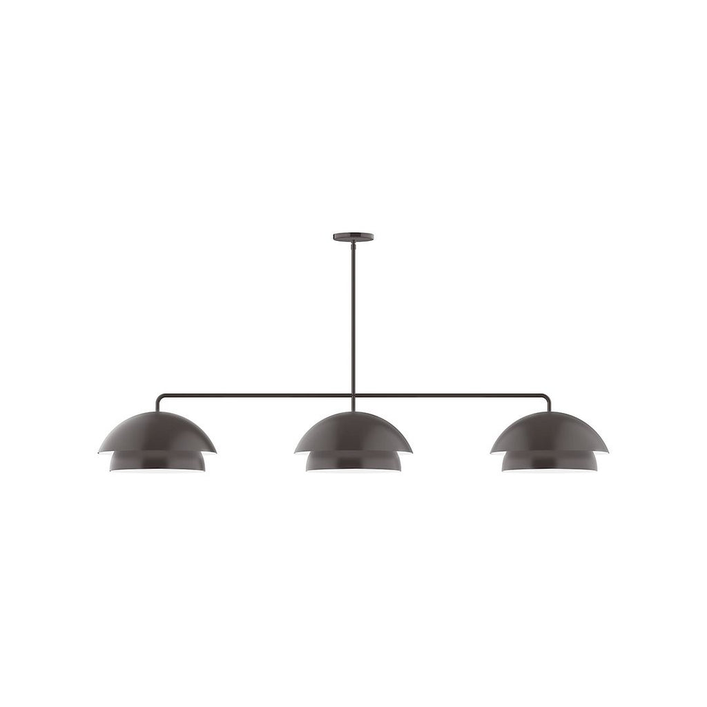 3-Light Axis Linear Pendant, Architectural Bronze - MSNX445-51