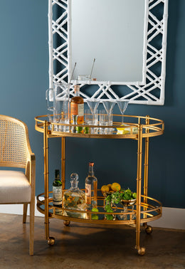 Normandy-Bar Cart - Gold Leaf