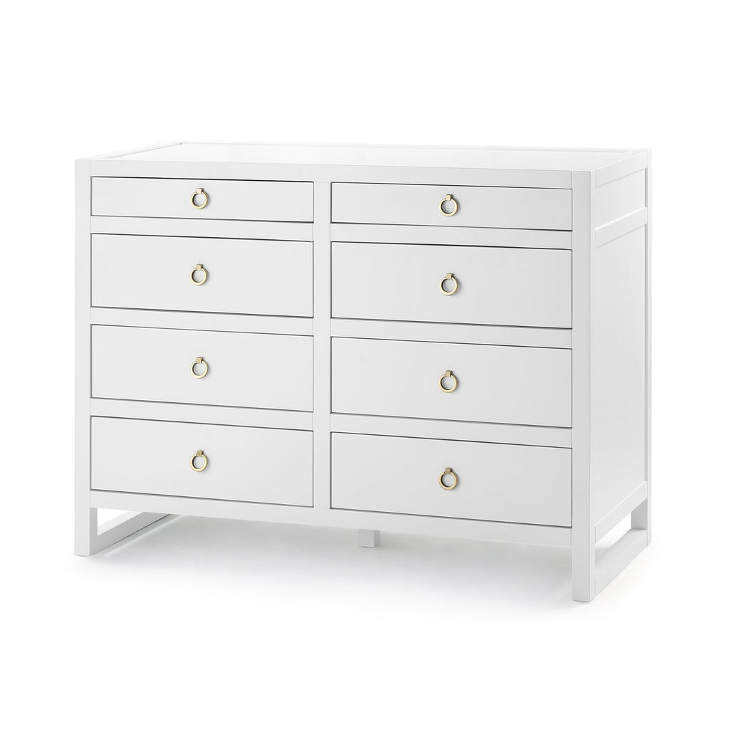 Newton Large 8-Drawer - White Pearl